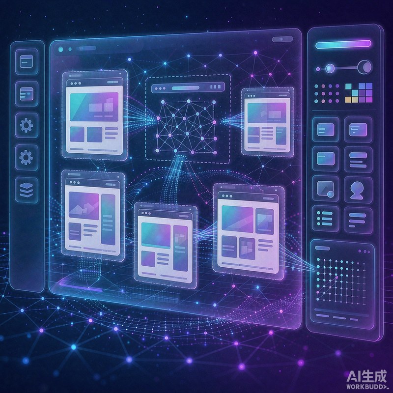 AI 在企业网站建设中应用的实战场景示意图