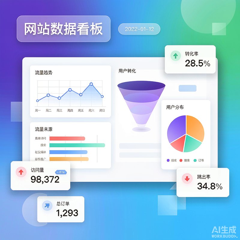 企业网站数据看板核心指标 企业网站数据看板核心指标
