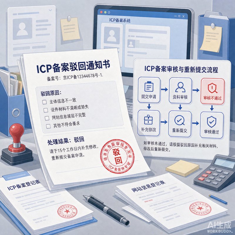 网站备案被驳回处理流程